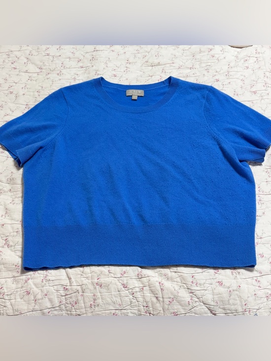 J. Crew Sweaters - J. Crew Blue Crewneck Short Sleeve Sweater